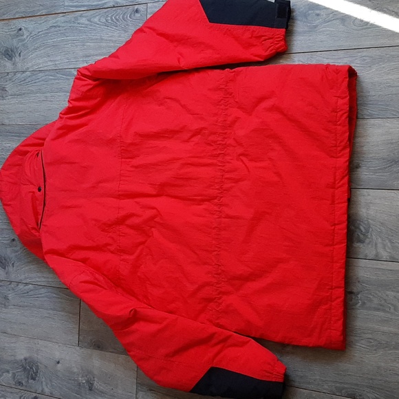 Vintage Marlboro red & black duck down coat adult size large - Picture 10 of 16